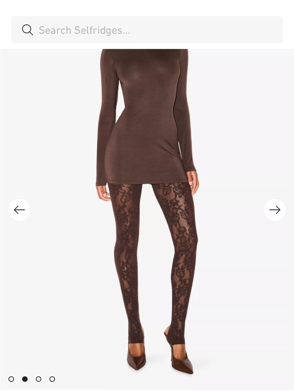 SKIMS small espresso mini dress brand new with tags